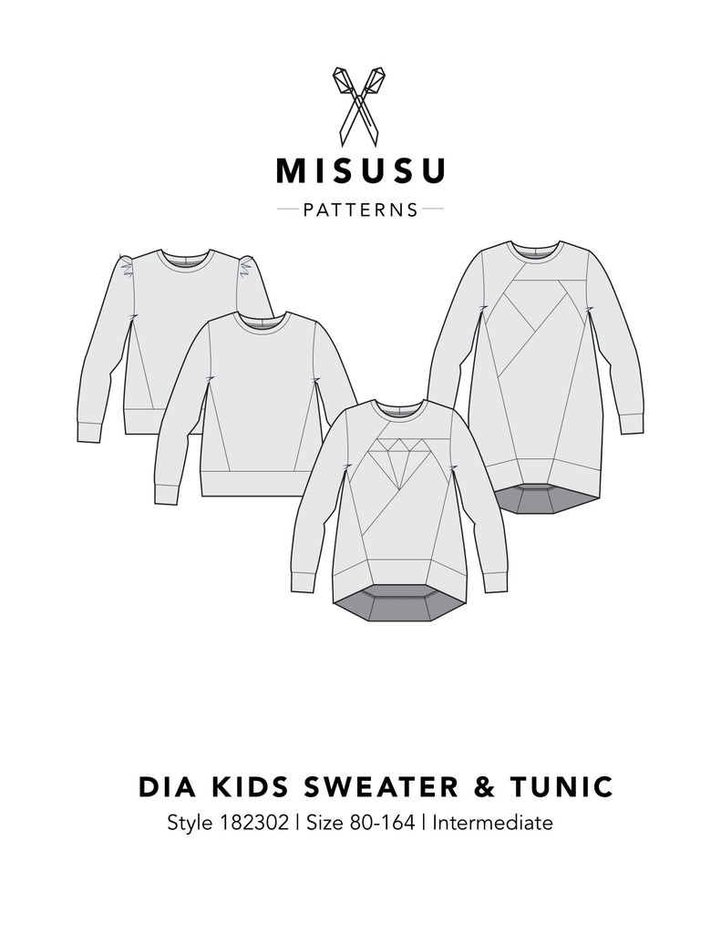 BUNDLE - Dia Adult & Kids Sweater PDF Sewing Pattern Bundle