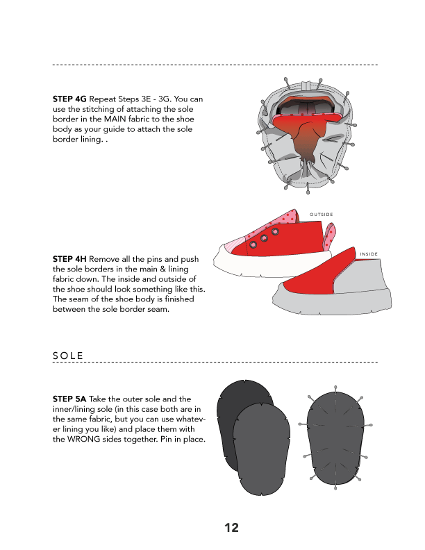 Sneaker Baby Booties PDF Sewing Pattern